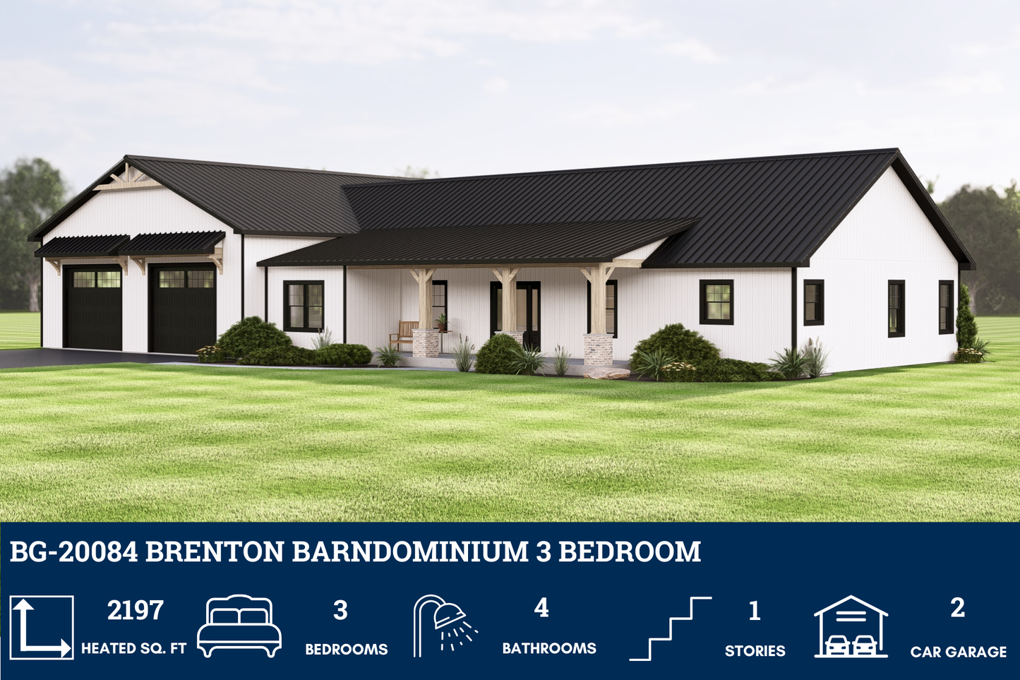 BG-20084 Brenton Barndominium House Plan