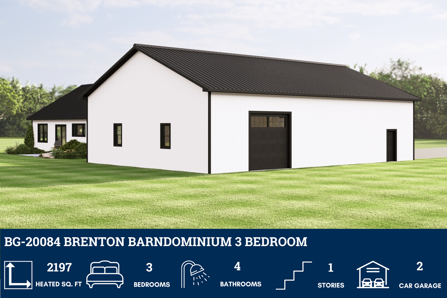 BG-20084 Brenton Barndominium House Plan
