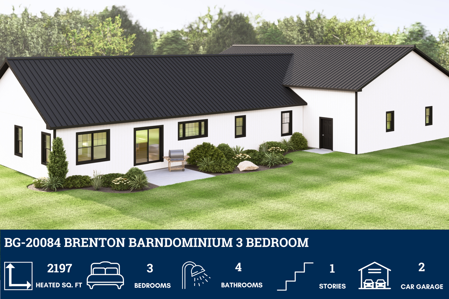 BG-20084 Brenton Barndominium House Plan