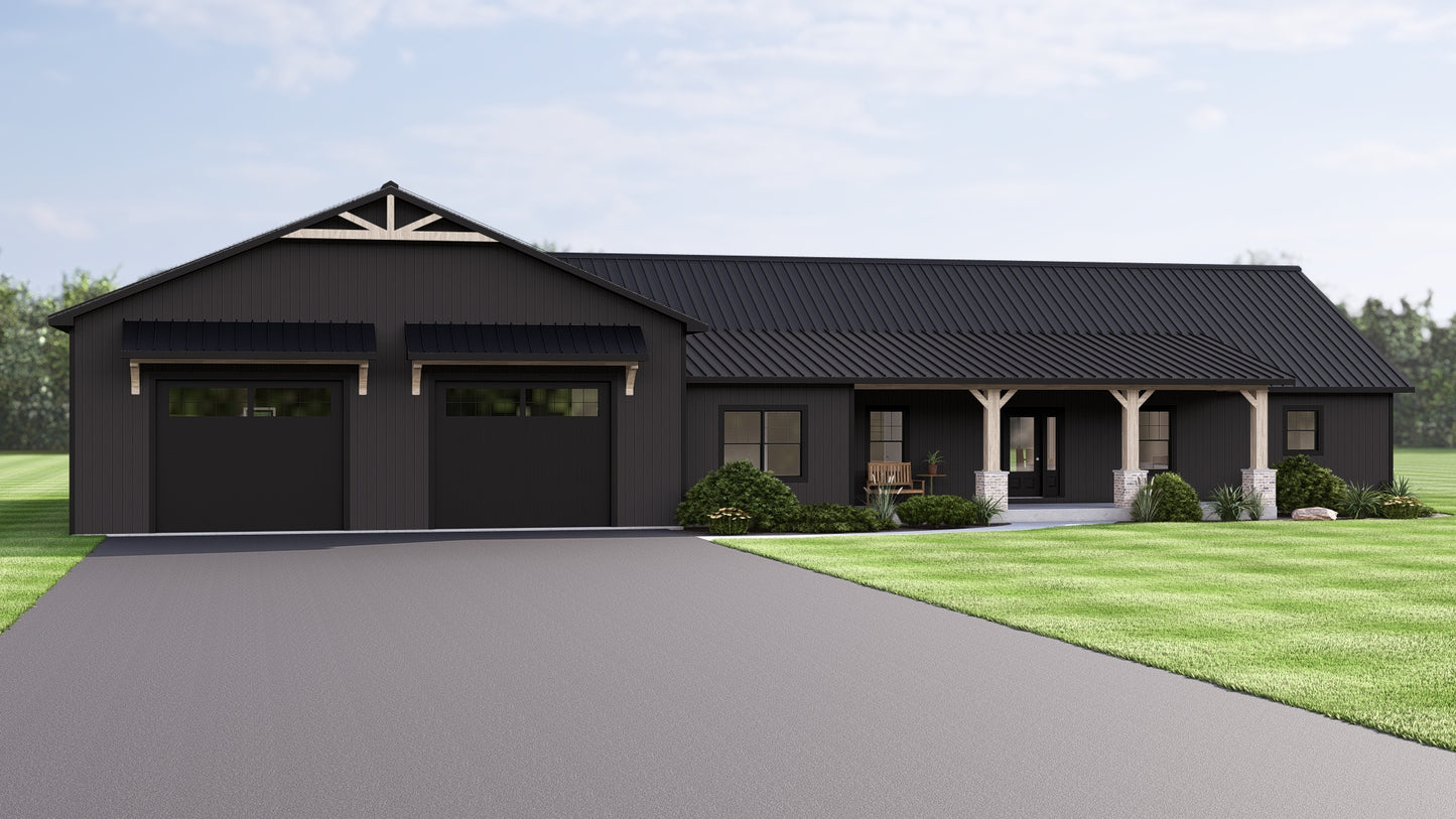BG-20084 Brenton Barndominium House Plan
