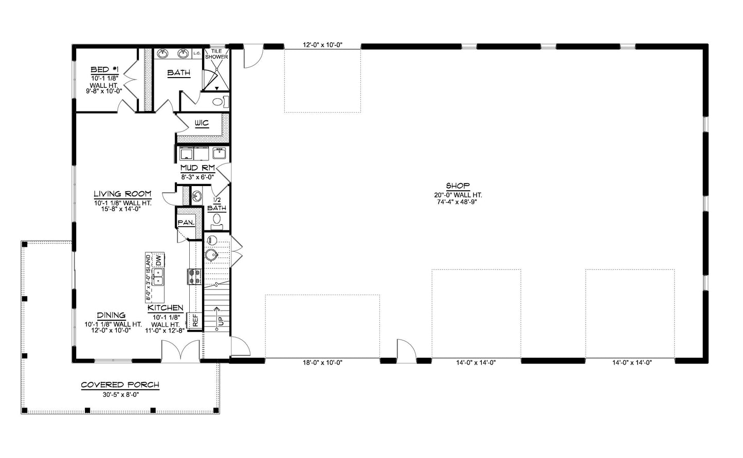 BG-20085 Kinsley Barndominium House Plan