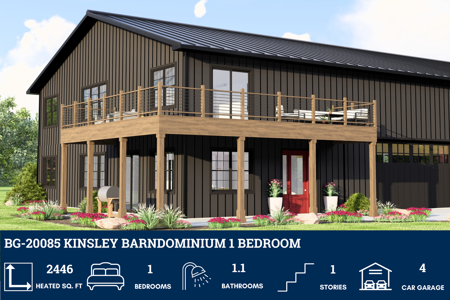 BG-20085 Kinsley Barndominium House Plan