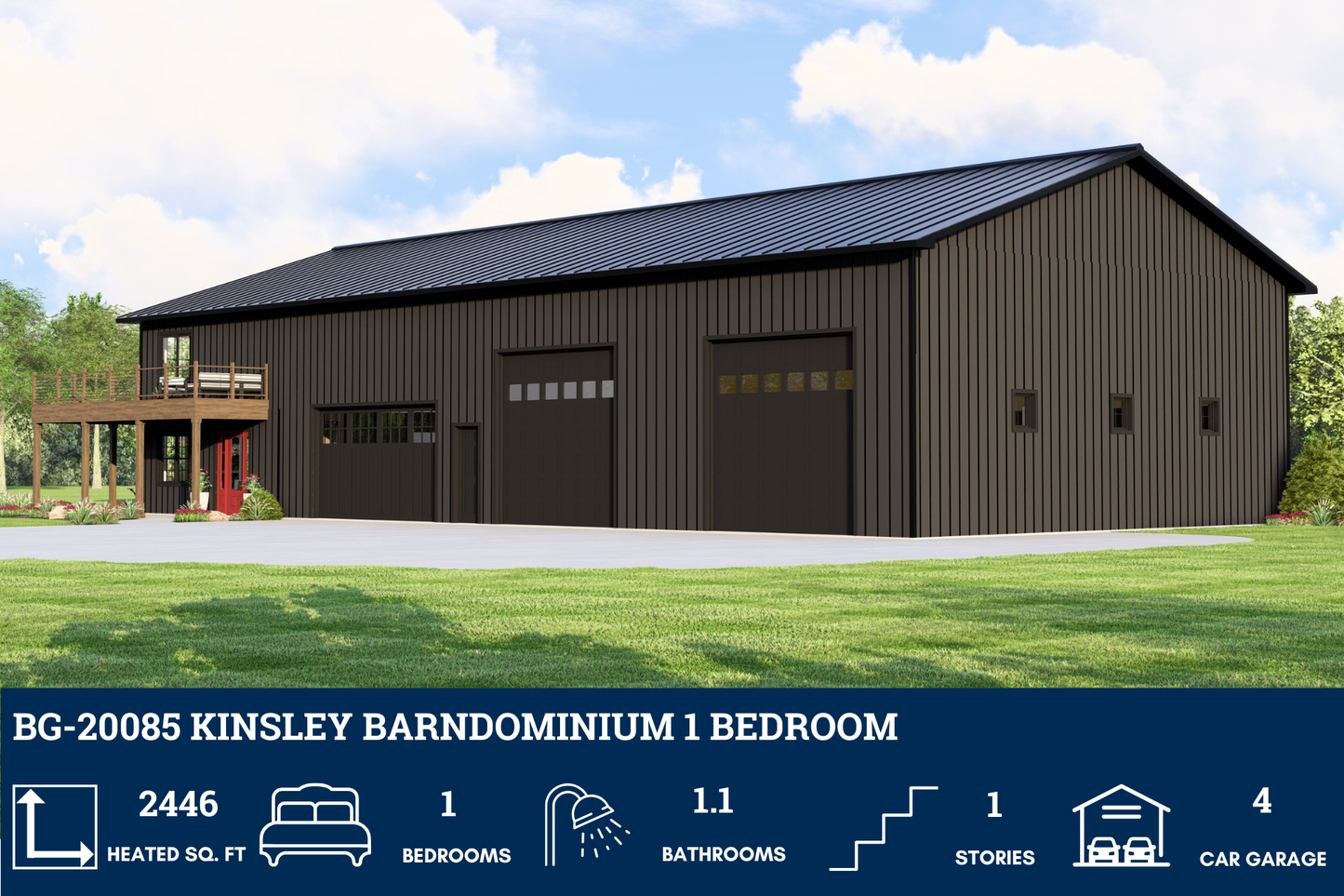 BG-20085 Kinsley Barndominium House Plan