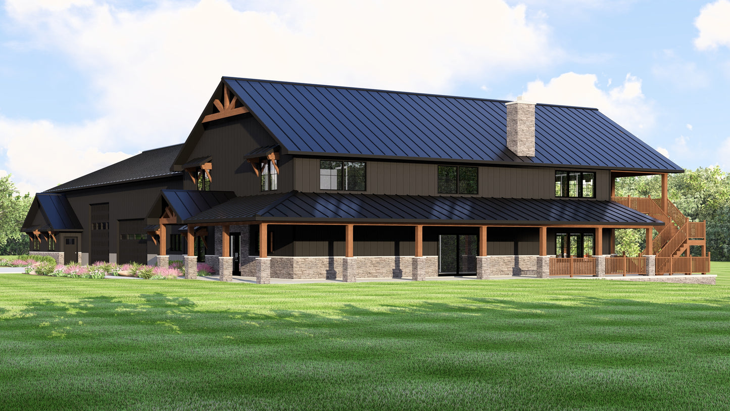 BG-20086 Albany Barndominium House Plan