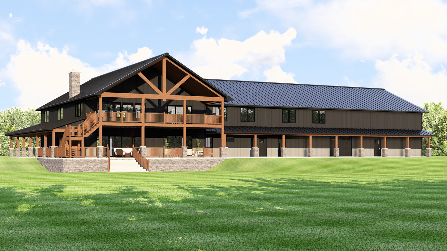 BG-20086 Albany Barndominium House Plan