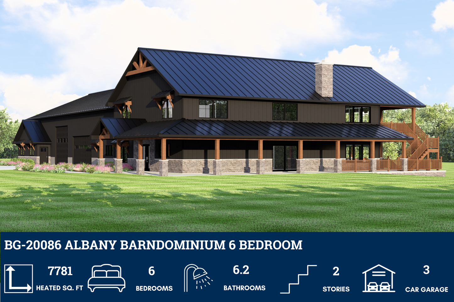 BG-20086 Albany Barndominium House Plan