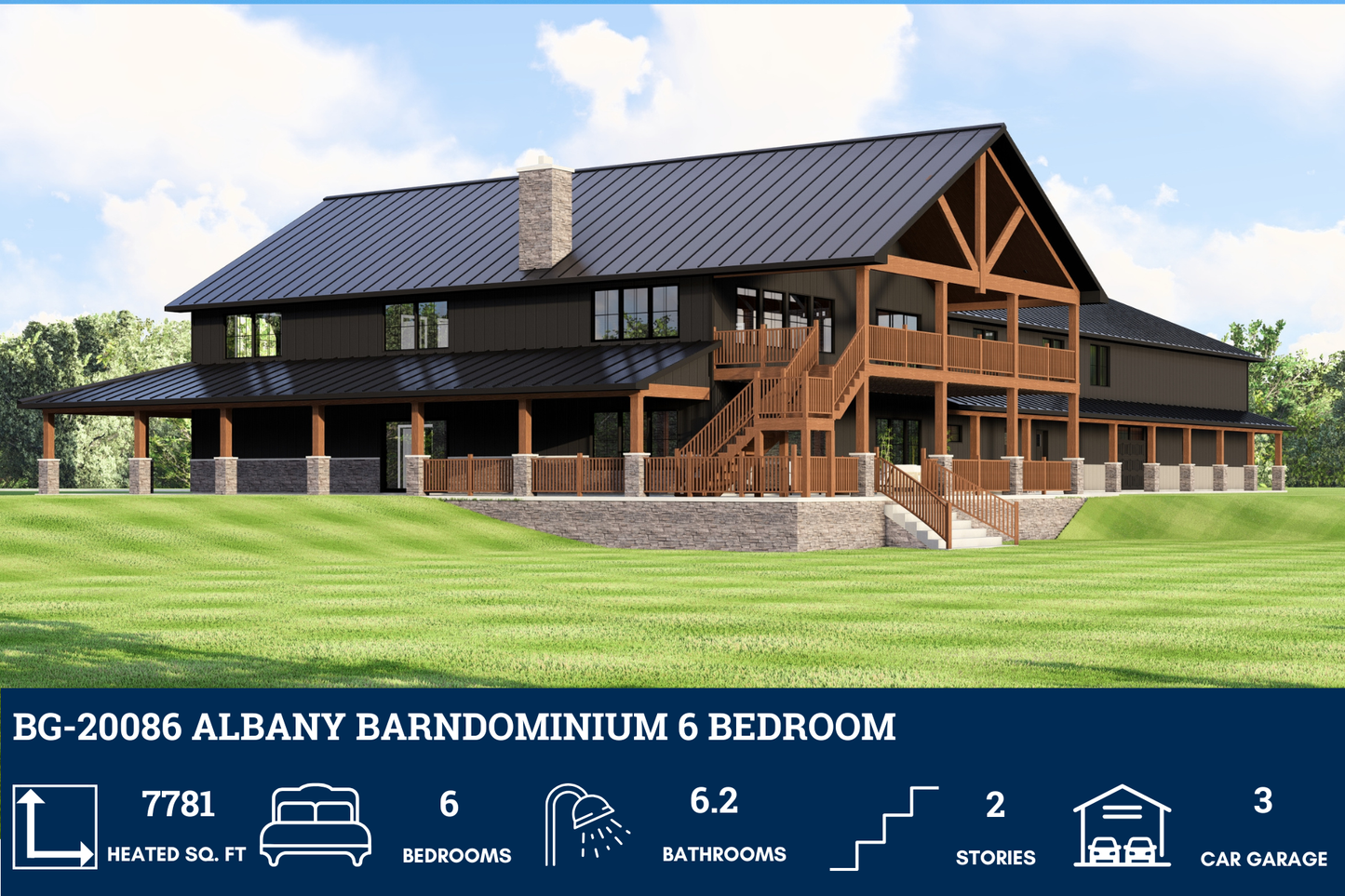 BG-20086 Albany Barndominium House Plan