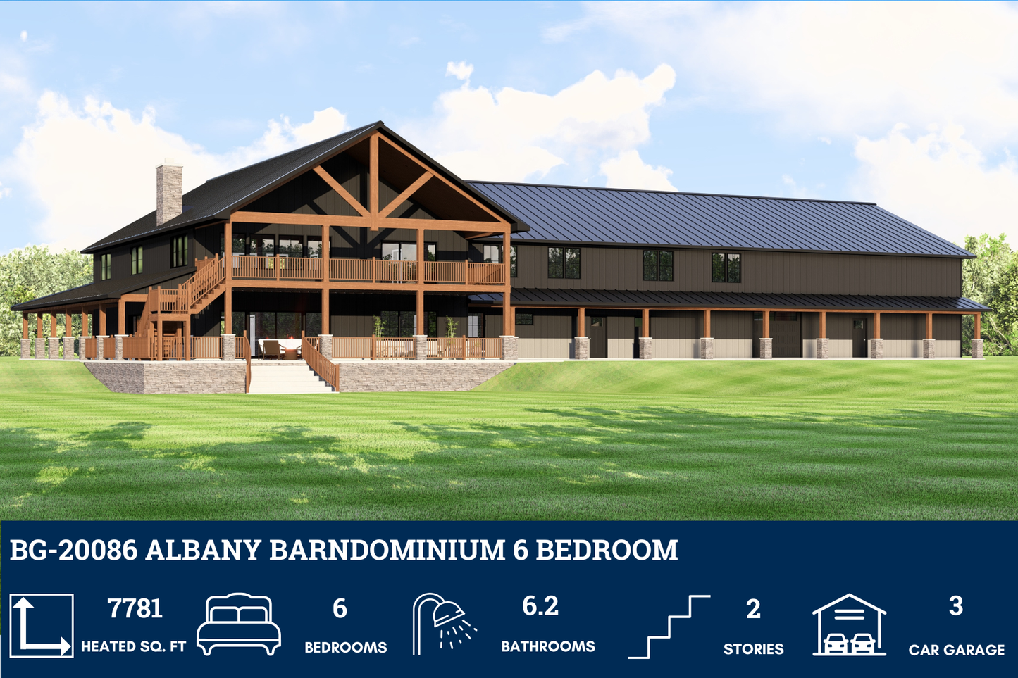 BG-20086 Albany Barndominium House Plan