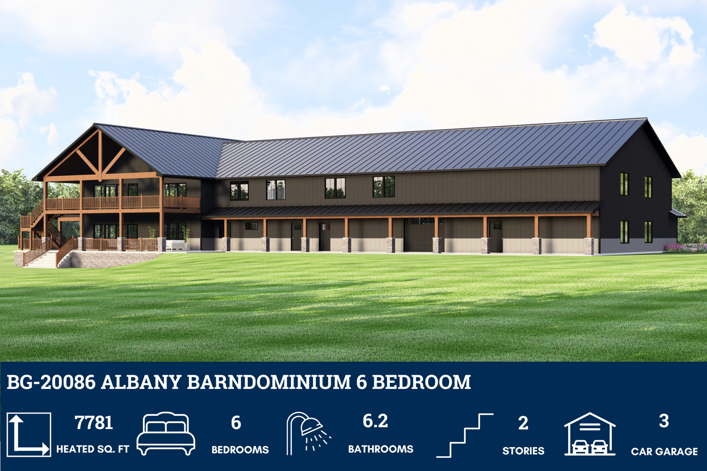 BG-20086 Albany Barndominium House Plan