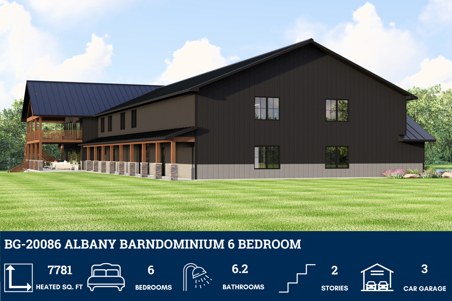 BG-20086 Albany Barndominium House Plan