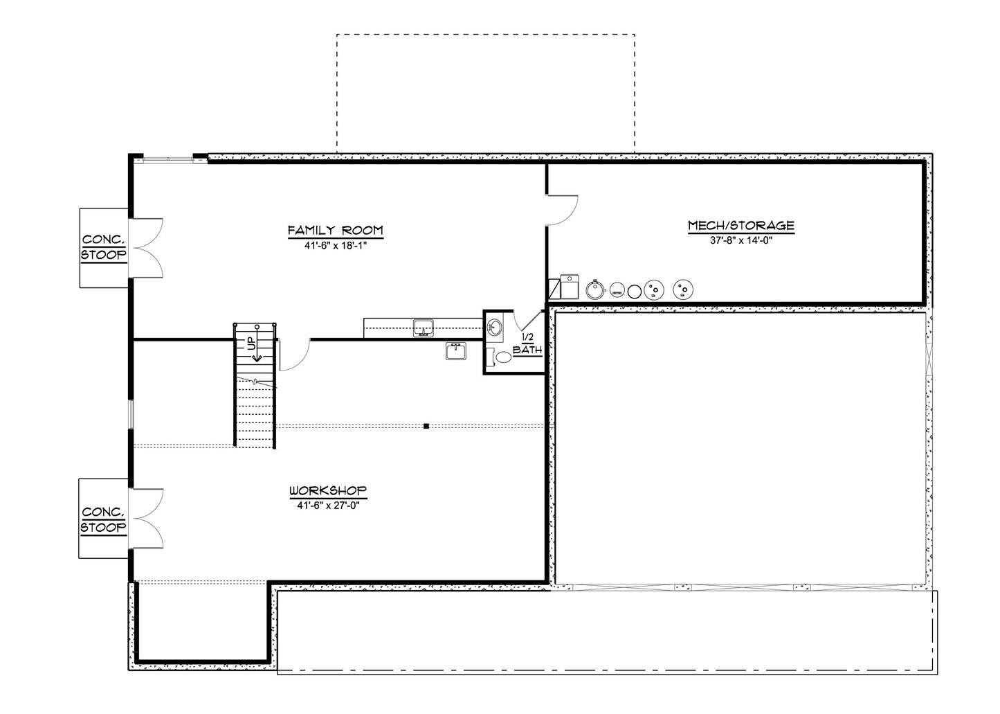 BG-20132 Georgia barndominium floor plan