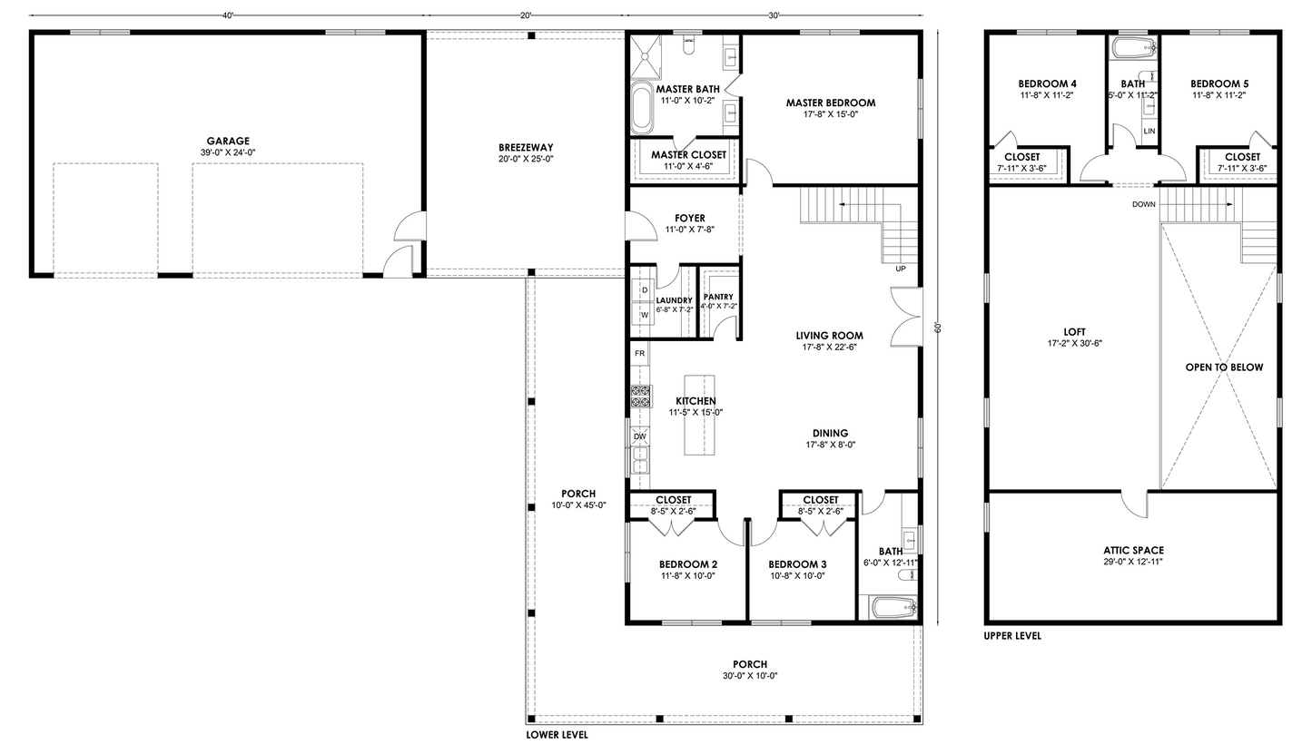 BRZ-30043 Barndominium House Plan