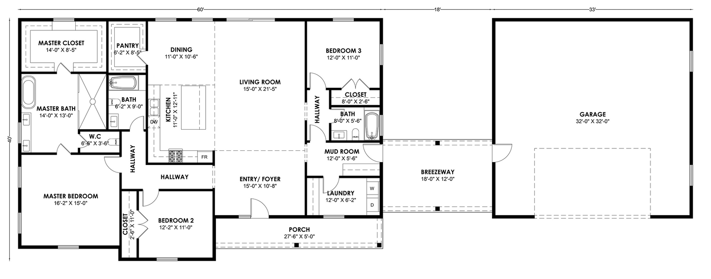 BRZ-30065 Barndominium House Plan