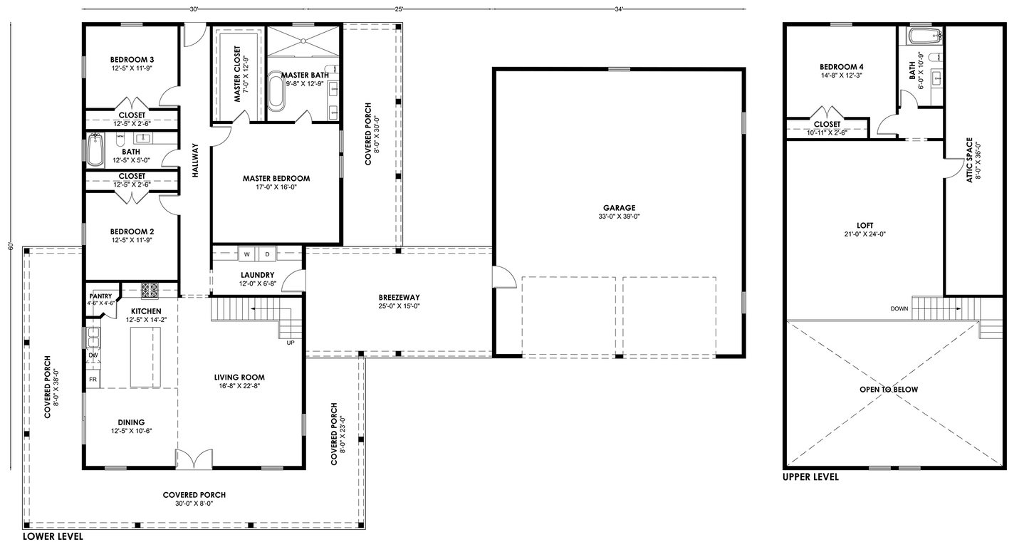 BRZ-30069 Barndominium House Plan