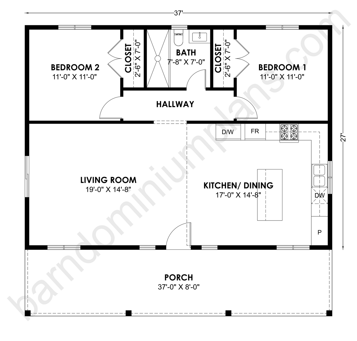 CB-10021 Barndominium House Plan