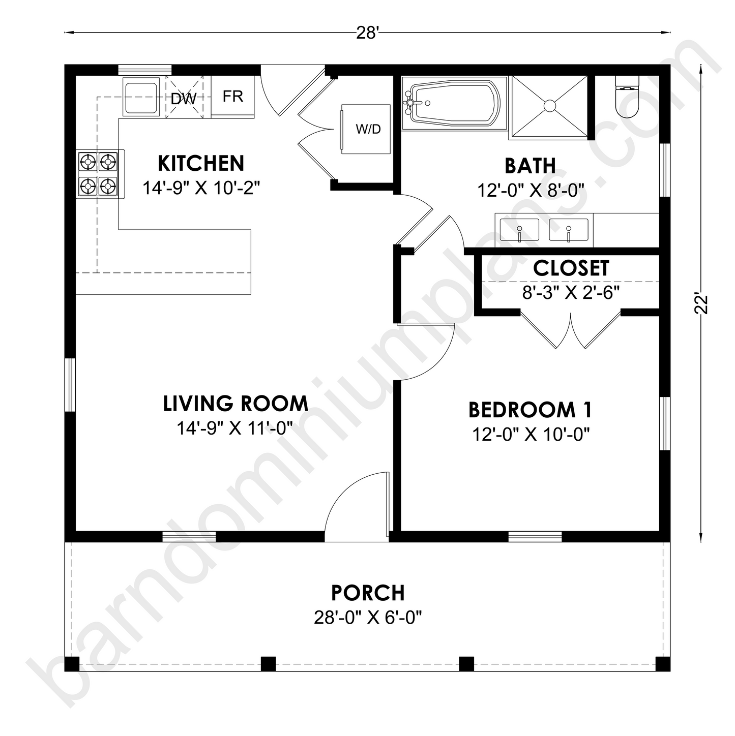 CB-10023 Barndominium House Plan