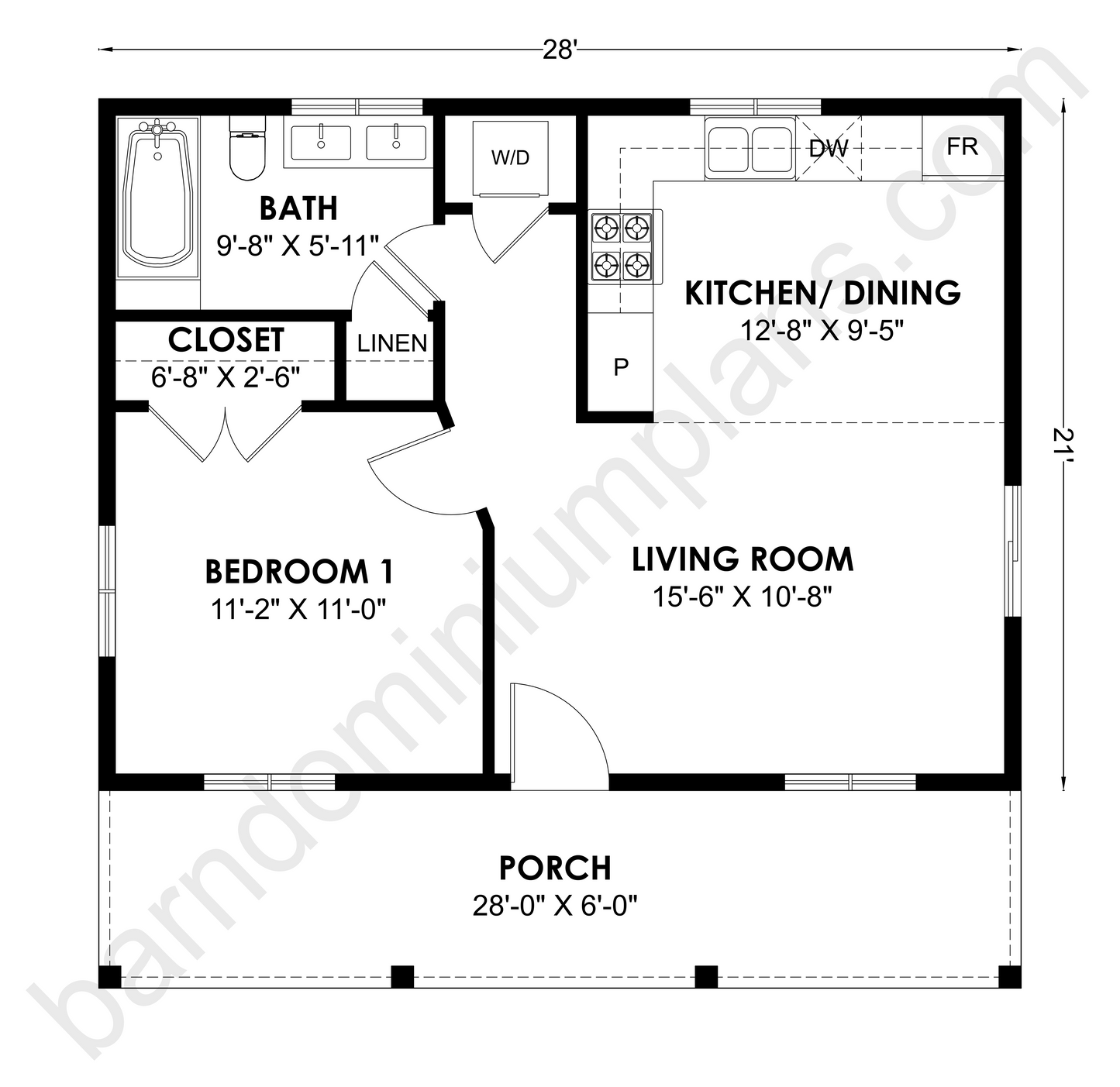CB-10025 Barndominium House Plan