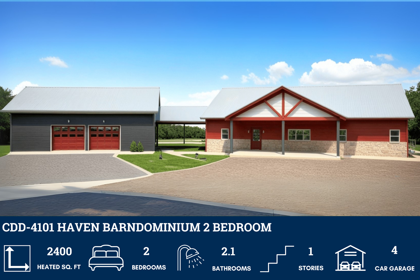 CDD-4101 Haven Barndominium House Plan