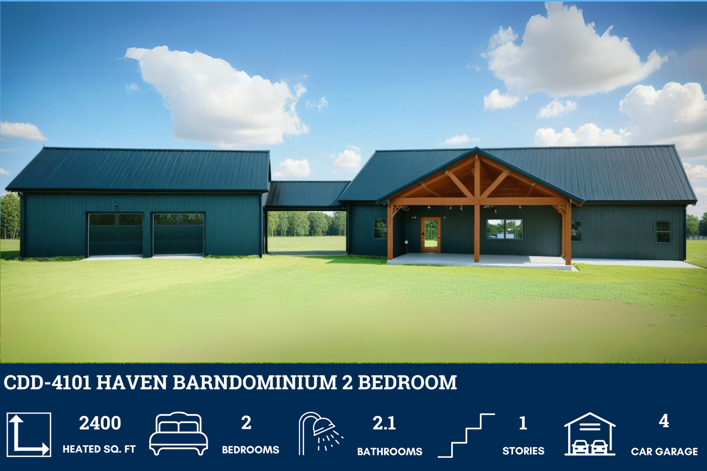 CDD-4101 Haven Barndominium House Plan