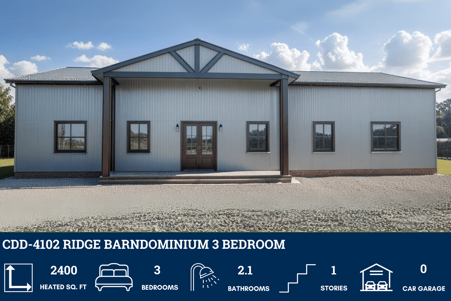 CDD-4102 Ridge Barndominium House Plan