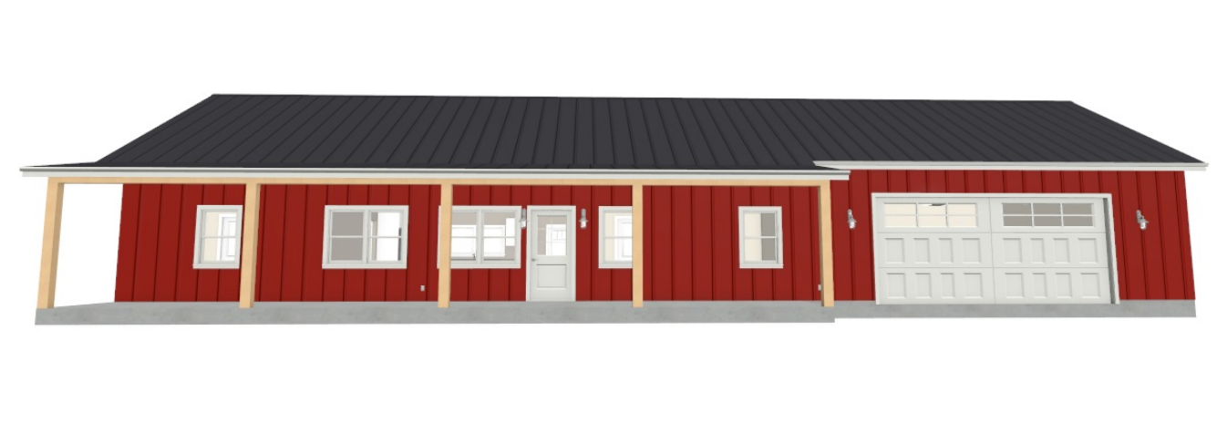 CDD-4103 Prairie Barndominium House Plan