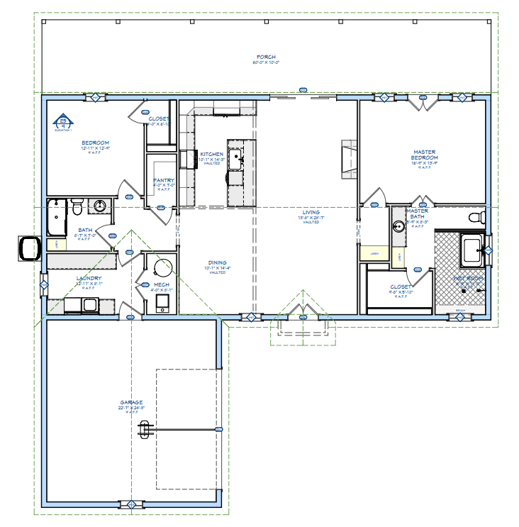 CDD-4104 Beechwood Barndominium House Plan