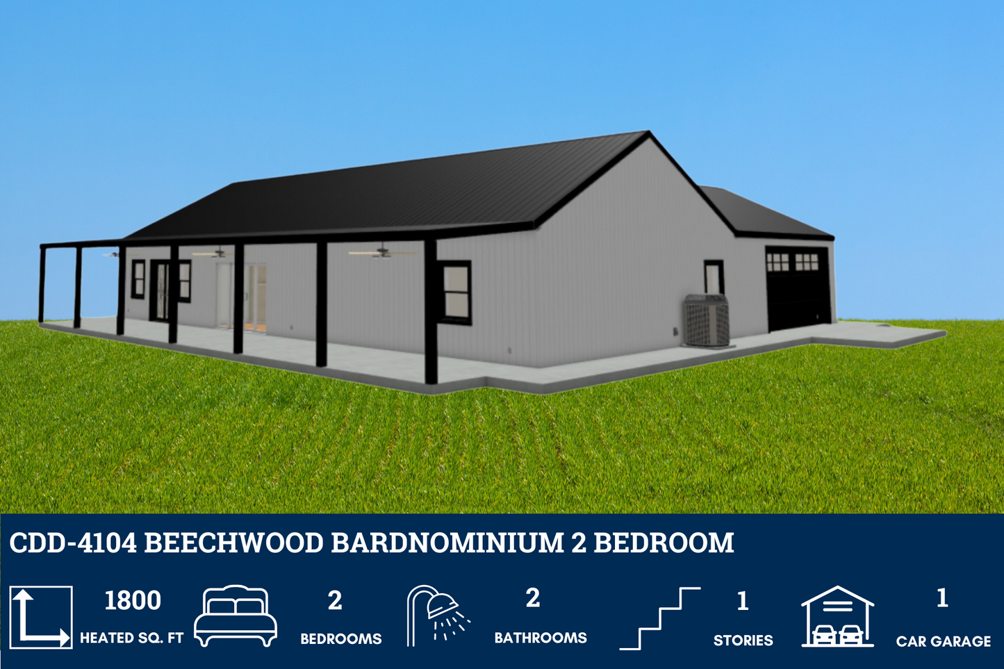 CDD-4104 Beechwood Barndominium House Plan