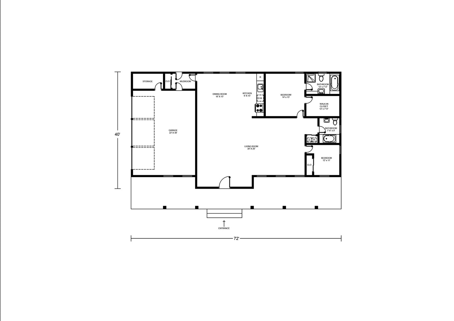 BCO-40003 Barndominium House Plan