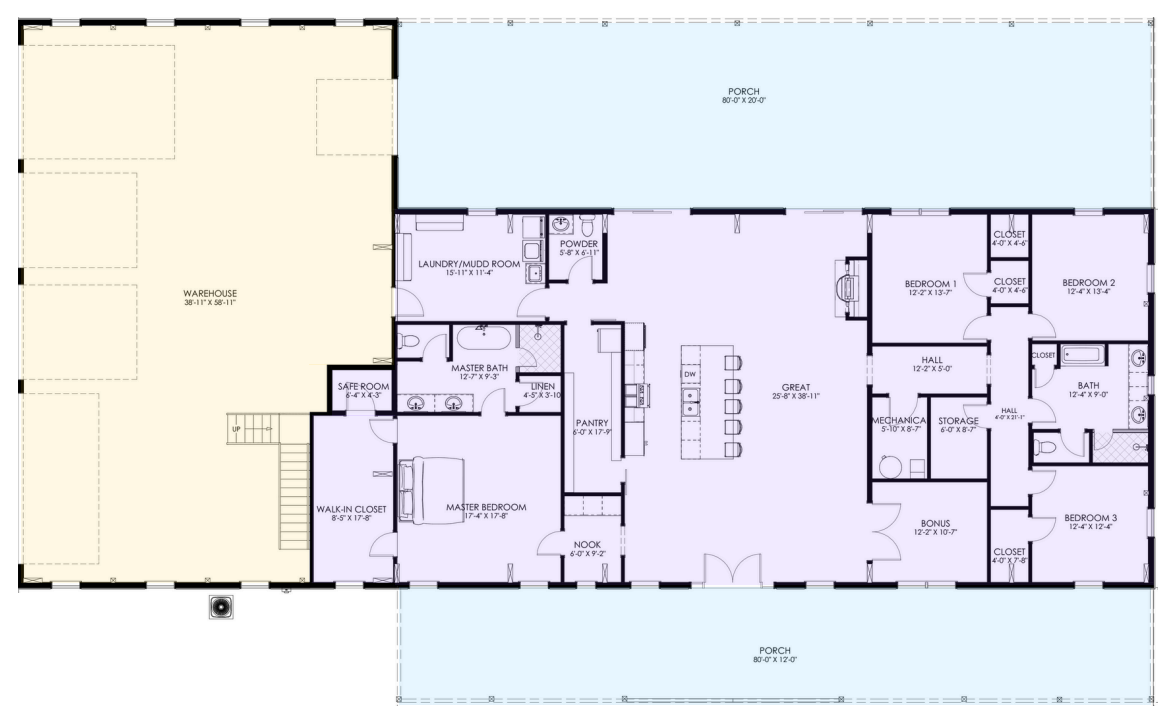 GJ-4401 Grant Barndominium House Plan
