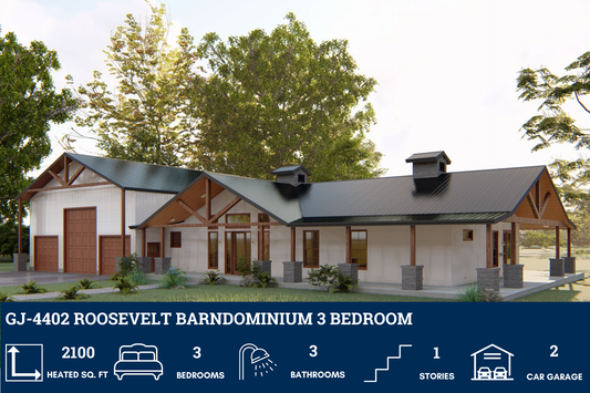 GJ-4402 Roosevelt Barndominium House Plan