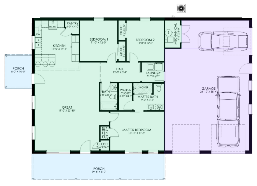 GJ-4405 Dover Barndominium House Plan