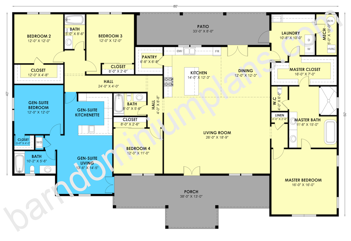 GS-8012 Barndominium House Plan