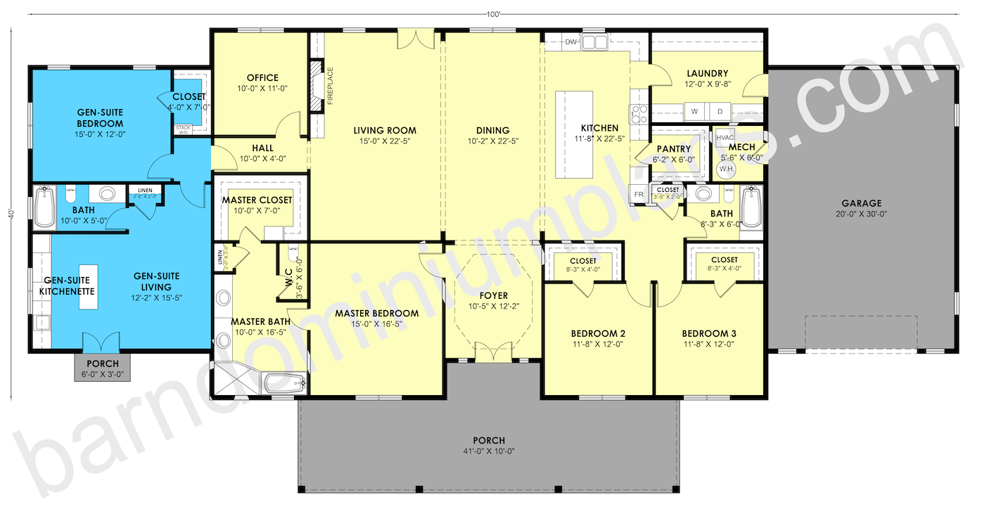 GS-8016 Barndominium House Plan