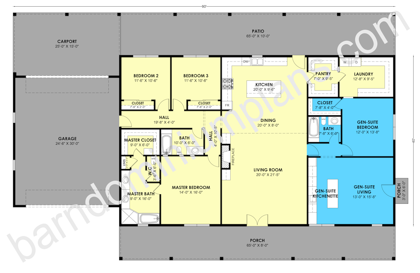GS-8017 Barndominium House Plan