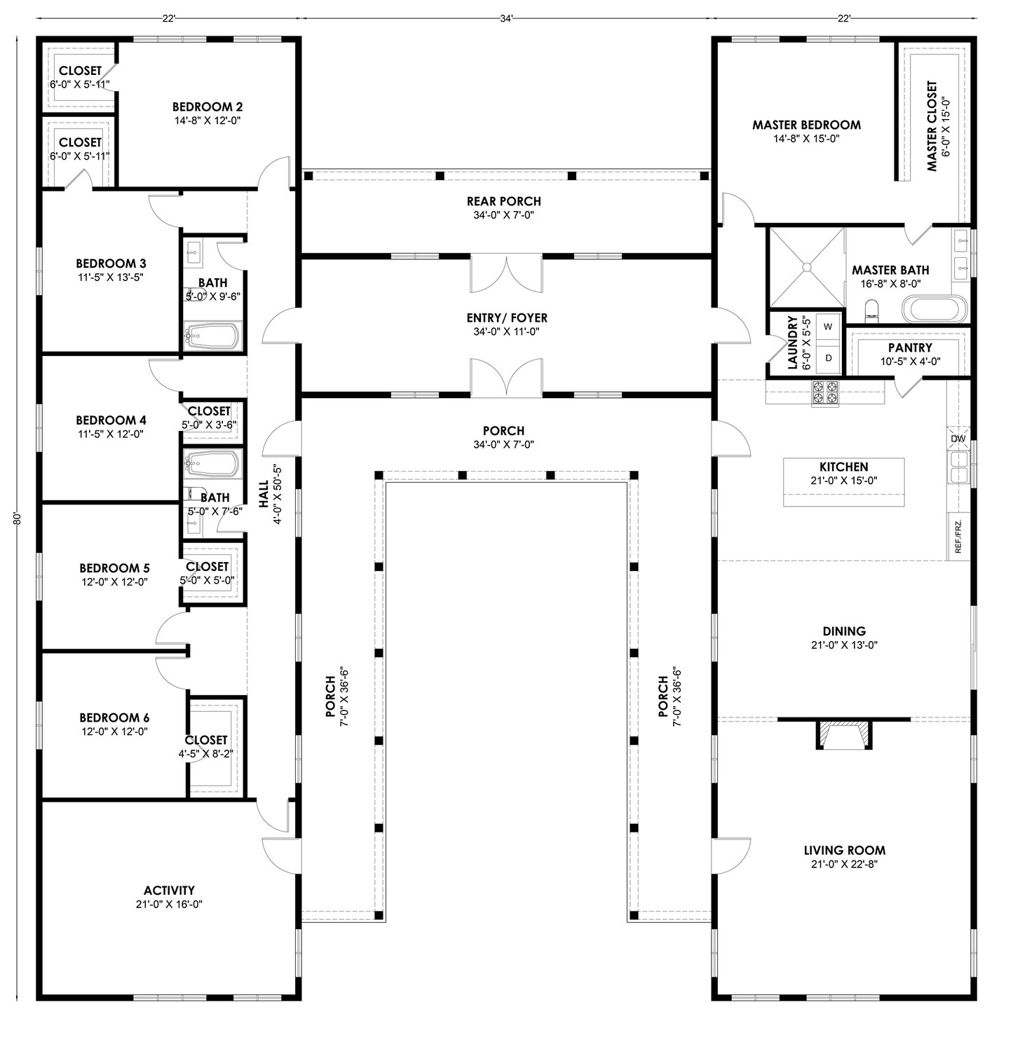 HB-40504 Barndominium House Plan