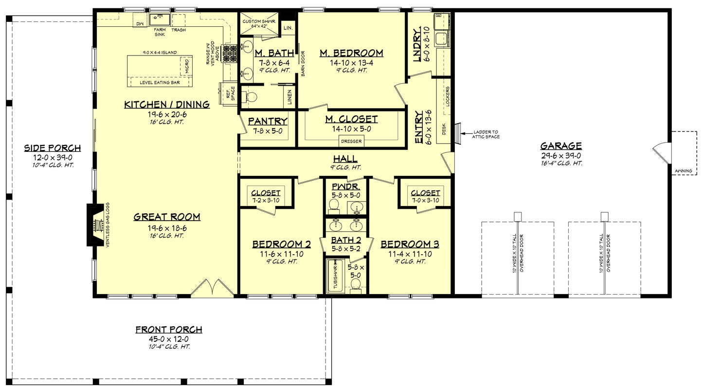 HPZ-22011 Reid Barndominium House Plan
