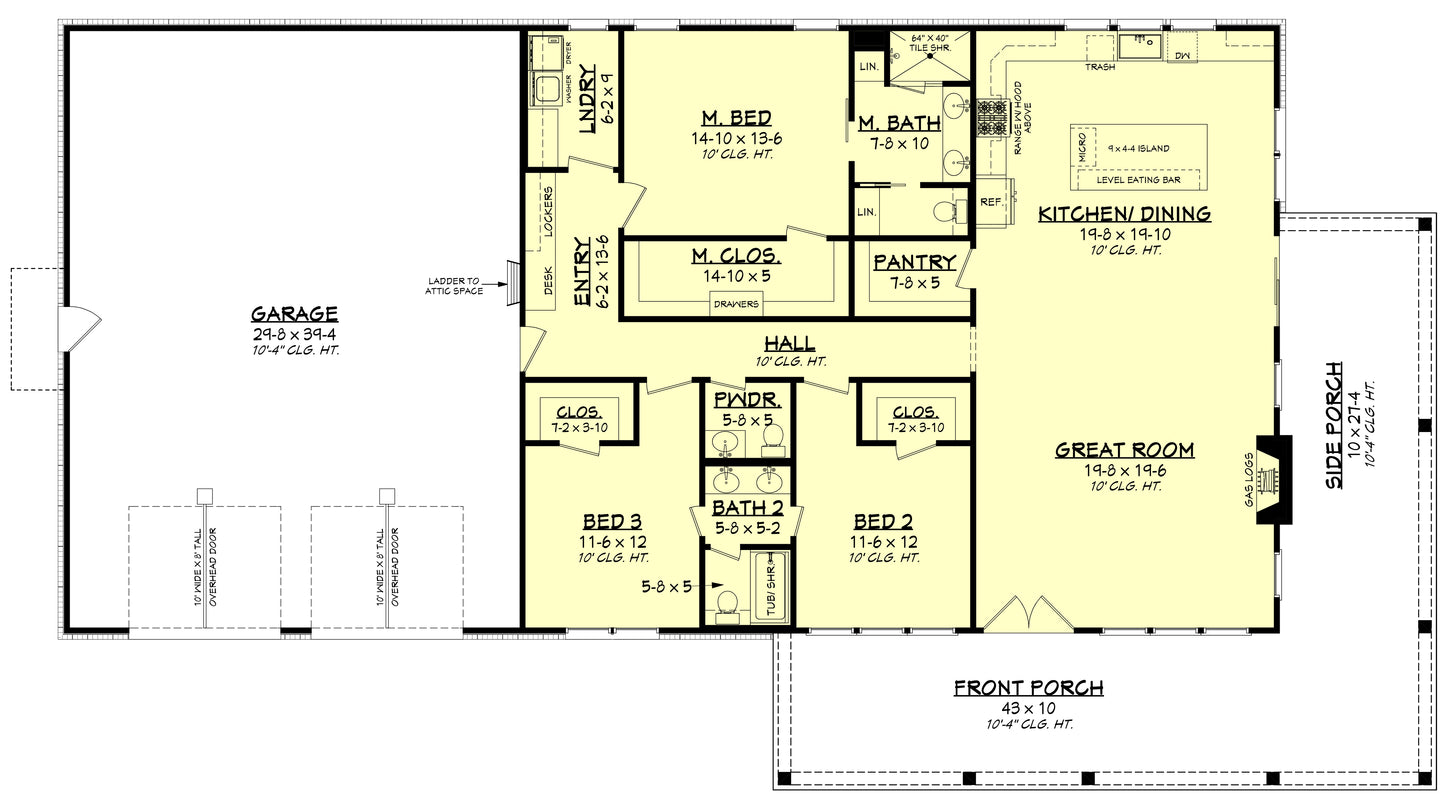 HPZ-22012 Vicky Barndominium House Plan