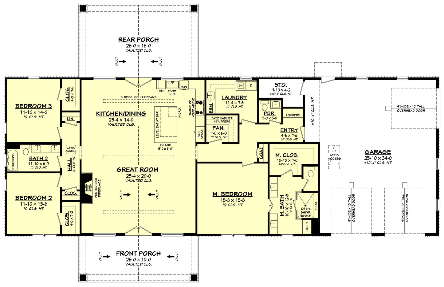 HPZ-22014 Craig Barndominium House Plan