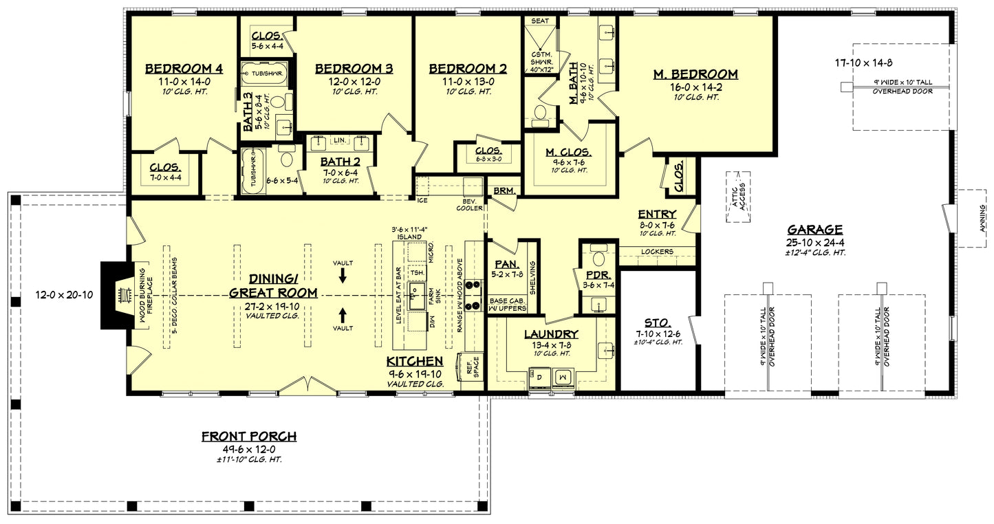 HPZ-22015 Dan Barndominium House Plan
