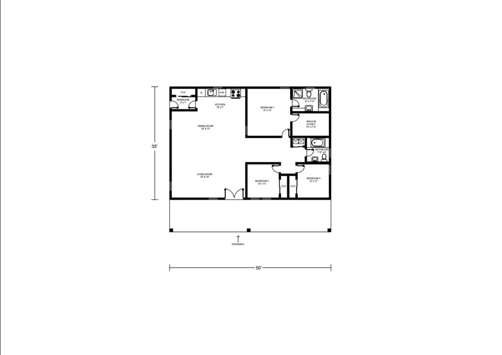 BCO-40008 Barndominium House Plan
