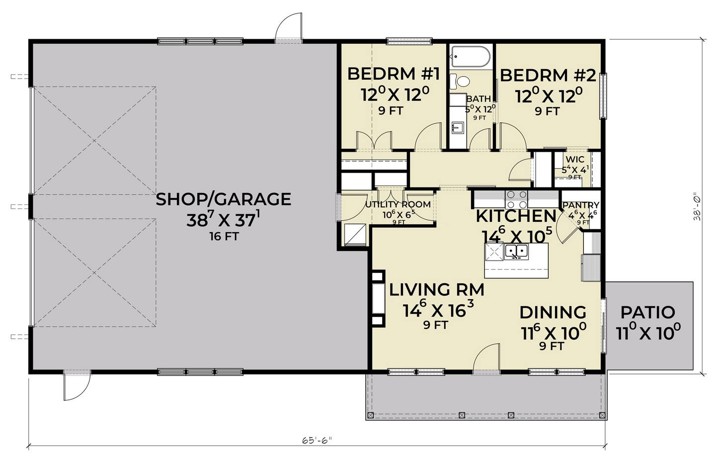 JRW-10007 Paul Barndominium House Plan