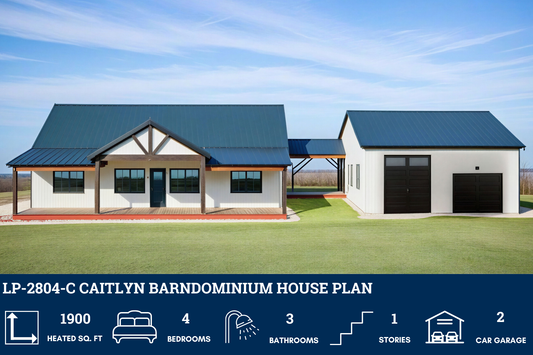 LP-2804-C Caitlyn Barndominium House Plan