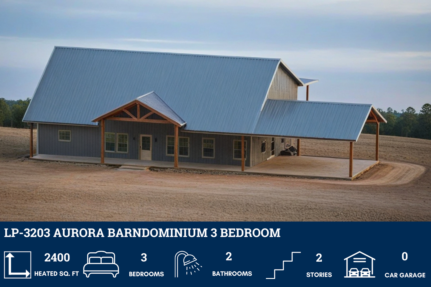 LP-3203 Aurora Barndominium House Plan