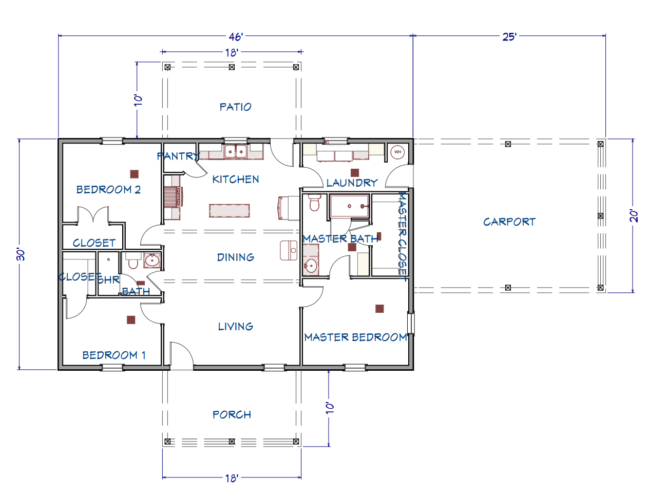 LP-3205 Starnes Barndominium House Plan