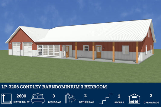 LP-3206 Condley Barndominium House Plan