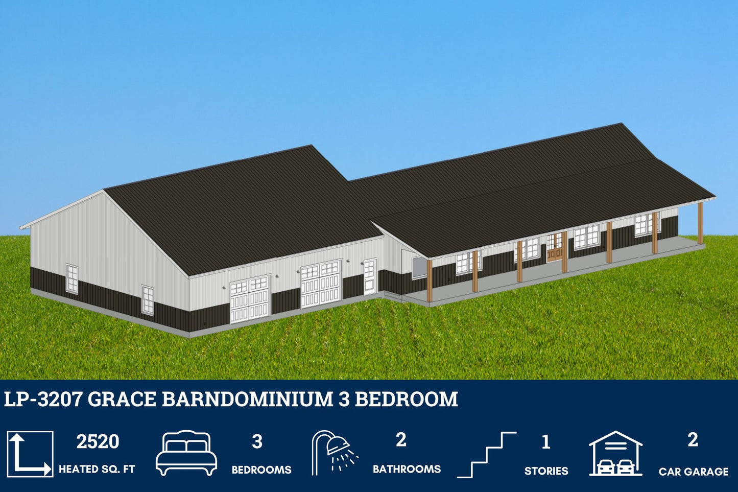 LP-3207 Grace Barndominium House Plan