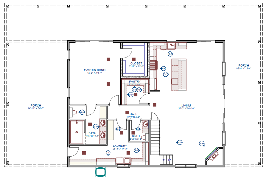 LP-3210 Simpson Barndominium House Plan