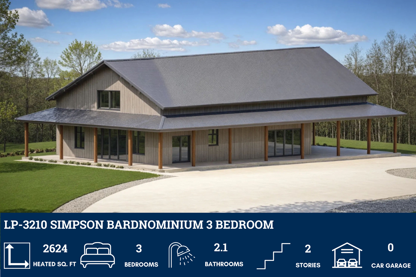 LP-3210 Simpson Barndominium House Plan