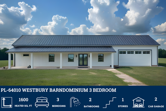 PL-64010 Westbury Barndominium House Plan