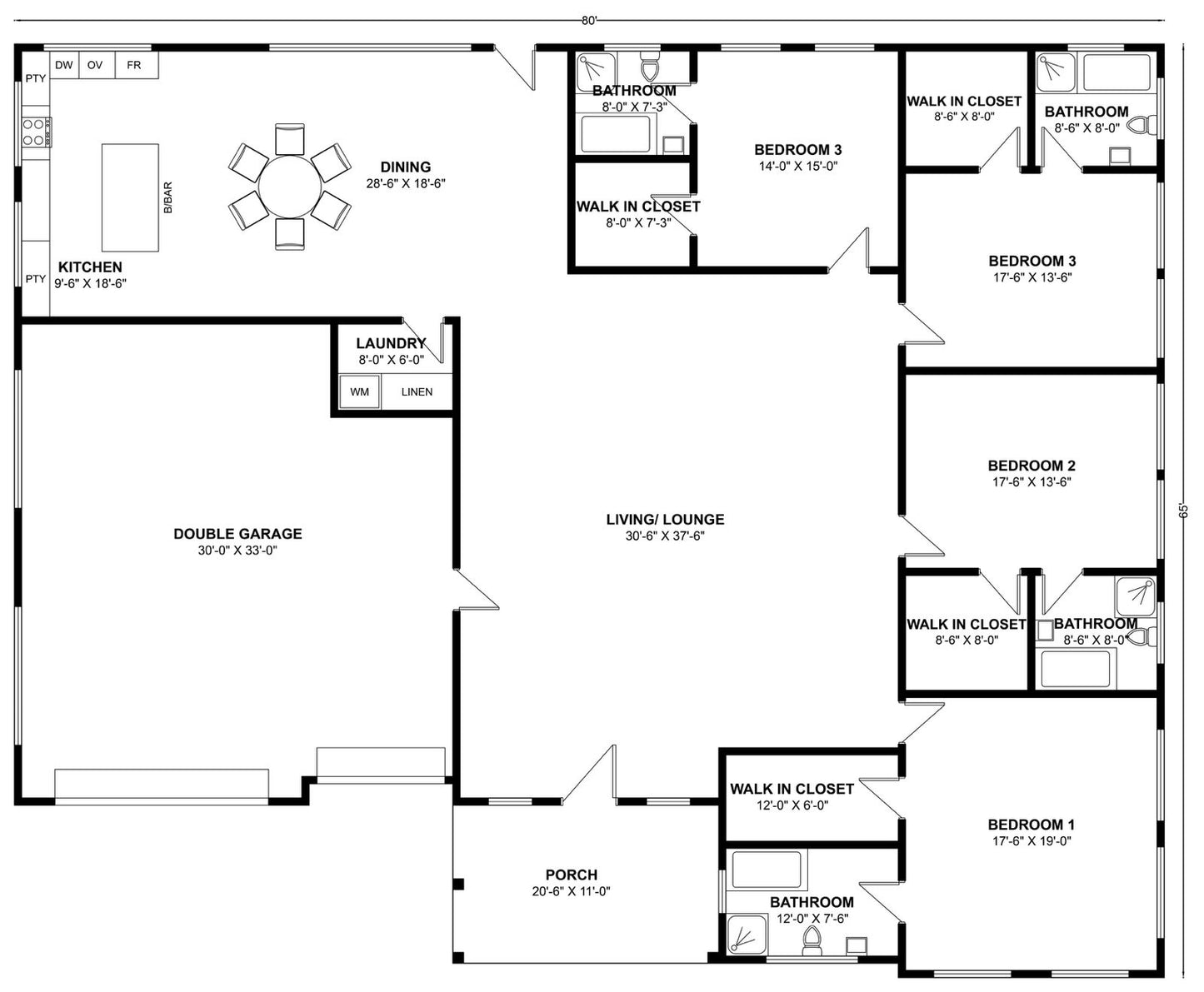 BCO-40081 Barndominium House Plan